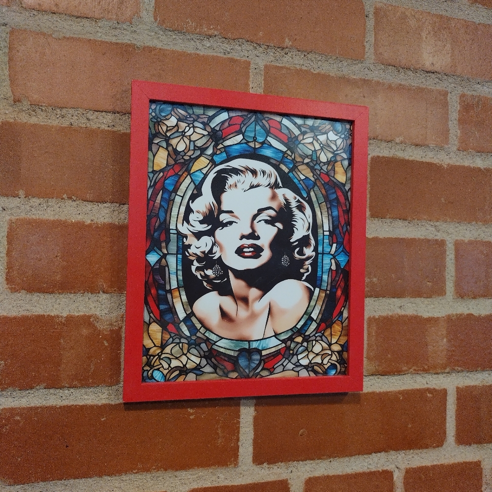 Marilyn Monroe Stained Glass Style Framed Art Print
